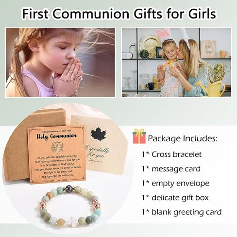 Leyung Christian Gifts for Women, Religious Rosary Cross Bracelet, Easter Basket Stuffers Baptism Confirmation First Holy Communion Christmas Birthday Gifts for Teen Girls in Saudi Arabia
