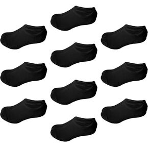 KEREDA 10 Pairs Kids No Show Socks Non Slip Low Cut Cotton Socks