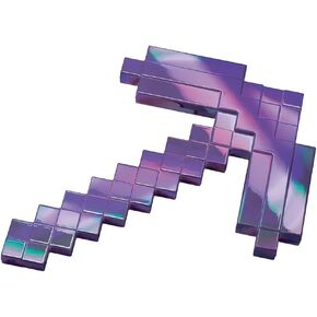 Minecraft Enchanted Iridescent Pickaxe or Sword Prop Halloween Costume Accessory Dress Up