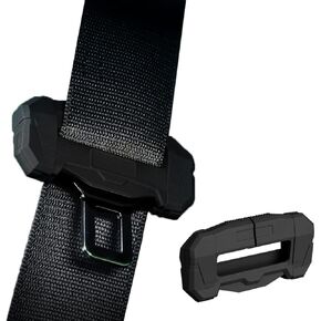 Car Universal Seat Belt Clips Cover,Seat Belt Buckle Protector for Car, Anti-Scratch Silicon Seat Belt Buckle Protector (Black, Small)
