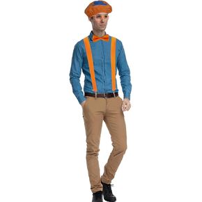 Mens Kit Halloween Dress Up With Roleplay With Hats ، Glasse ، Tie Bow ، Marreaders