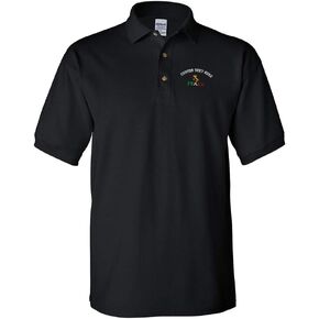 Custom Polo Shirts for Men Italy Italian Map Embroidery Short Sleeves Golf Tees