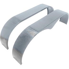 66" x 9.1" x 20" Steel Plate Tandem Axle Trailer Fenders, Double Axle Trailer Fenders Compatible with 13-15 Inch Wheels, Grey,2Pcs