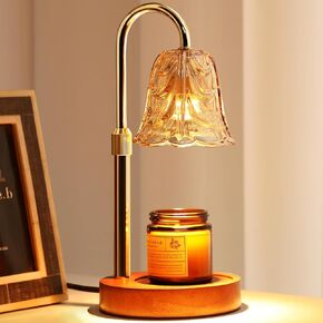Candle Warmer Lamp with Timer & Dimmer, Electric Candle Melter Light, Birthday for Women Mom Wife, House Warming New Home Cozy Decor, Wax Melt Warmer for Jar Candles with 2 Bulbs