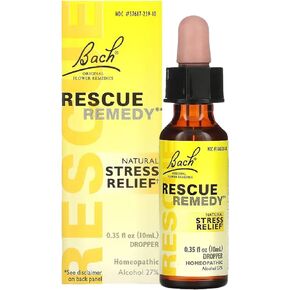 Rescue Remedy Dropper 10mL - Homeopathic Flower Essence - Vegan, Gluten & Sugar Free - Non-Habit Forming