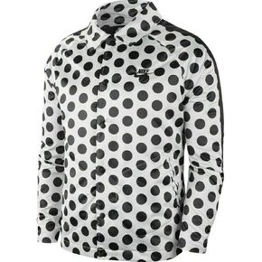 Nike Mens Sportswear JDI Synthetic-Fill Printed Jacket in Black Polka Dot (Large)