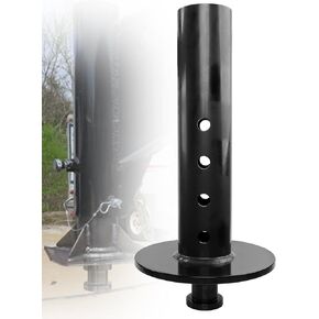 5th Wheel to Gooseneck Adapter with 4" Round Tube - Pop Up Gooseneck Adapter Fit for Campers,Trailers,Tractors - Fifth Wheel to Gooseneck Hitch Adapter,30,000lbs
