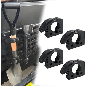 UTV ATV Shovel Holder & Tool Mount, Quick-Release Molle Panel Rubber Clamps for Ford Truck, for Jeep Off-Road Vehicles, Trailers, RVs, Boats, 1-1/7" to 1-3/7" Diameter Fit (Medium - 4 Pack)