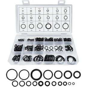 225 PCS O-Ring Assortment Kit Set, Anti-Leakage O-Ring Rubber Sealing Gaskets, O-Shaped Gasket Washer for Car, Plumbing, Faucet, Mechanic, Repairs, Car Accessories