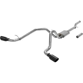 Flowmaster 717869 FlowFX Cat-Back Exhaust 2.5 Inch 409 Stainless Steel 4.5 Inch Black 304 Stainless Tips Compatible with 2014-2019 Classic Body Chevy Silverado GMC Sierra 1500 Crew Cab Double Cab 5.3L