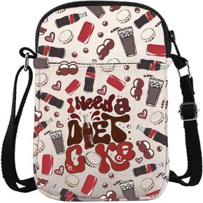 ZJXHPO Diet Drinks Cross Body Bag I Need A Diet Drinks Messenger Bag Fizzy Drink Carry On Bag Soda Lover Gift