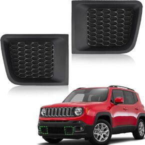إدراج الشبكة الأمامية للزوج الأمامي بديل لتغطية Jeep Renegade 2015 2016 2017 ، LH+RH