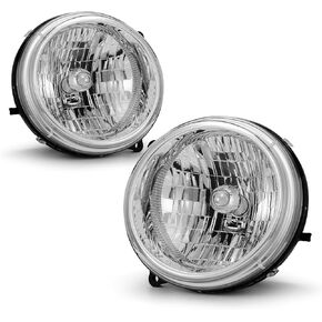 for 2002 2003 2004 Jeep Liberty Headlight Assembly 02-04 Liberty Halogen Chrome Headlight Passenger and Driver Side