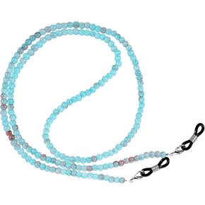 Blue Eye Glass Chain, Blue Beaded Glasses Chain for Women, Stylish Glasses Necklace for Women, Sunglass Chains Eyeglass Holders Around Neck for Reading Walk Daily Decoration