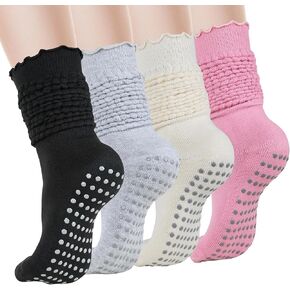 Pilates Grip Socks للنساء ، اليوغا جوارب زلة لليوغا لمستشفى باري حافي القدم