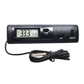 for 12V Digital Car Display Electronic Clock LCD Backlight Indoor Outdoor Temperature