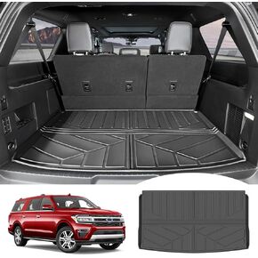 Cargo Mat&Seat Back Cover Fit for 2018-2024 Ford Expedition Max/Lincoln Navigator L Cargo Liner TPE Trunk Mat for Ford Expedition Max/Lincoln Navigator L Accessories