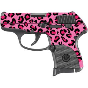 Mayyskins الجلد متوافق مع Ruger LCP 380 - Pink Leopard | غلاف الالتفاف الواقي ، الدائم ، والفريد من نوعه | من السهل تطبيق الأنماط وإزالتها وتغييرها | صنع في الولايات المتحدة