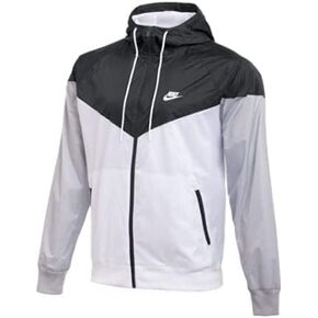 Nike Sportswear Windrunner Hooded Windbreaker Men's Jacket (Anthracite/White, XX-Large) in Saudi Arabia
