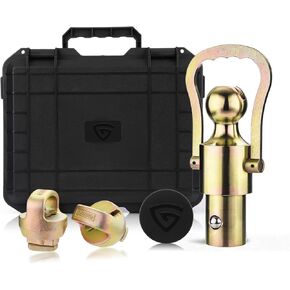 GNXA2061 GOSONECK BALL & SAFERAY KIT FIT FOR FORD/NISSAN/GMC/CHEVY/RAM TRACK ، 2-5/16 بوصة كرة منك للشاحنات 30000 رطل GTW