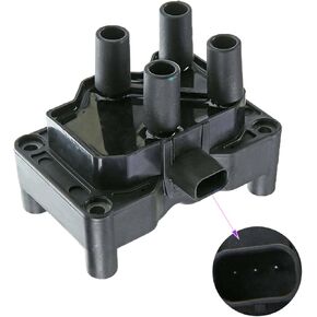 Ignition Coil Pack Set of 1 Compatible With Ford Fiesta Ikon 1.6 2.0 L4 Replacement For UF654 4M5G-12029-ZA C1748
