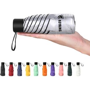 GAOYAING Compact Mini Travel Umbrella Folding Sliver