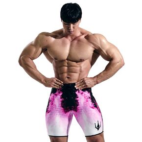 IFBB 15inCh Mensphysique Boards Shorts التي تطرح مسابقة جذوع (Pink_Blood) (28)
