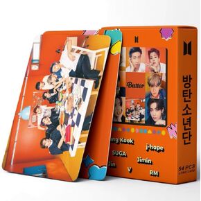 BTS Photo Cards 54 PCS Album Butter Merch Peach Ver J-Hope,SUGA,Jimin,V,RM,JUNG KOOK,JIN Lomo Cards