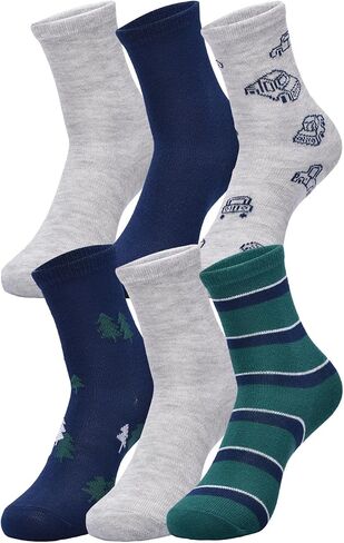 GAP Boys' Original Teddy Crew, 6-Pack Kids Socks, Soft & Stretchy, Comfortable in Saudi Arabia