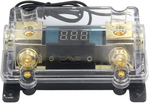ZOOKOTO 300A Fuse Holder,Car Stereo Audio Led Display Digital Voltage Inline ANL Fuse Holder 0 2 4 Gauge in Out in Saudi Arabia