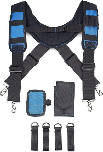 Magnetic Suspenders Tool Belt Suspenders with Magnetic Wristband, Heavy Duty Tool Belt Suspenders for Men in Saudi Arabia