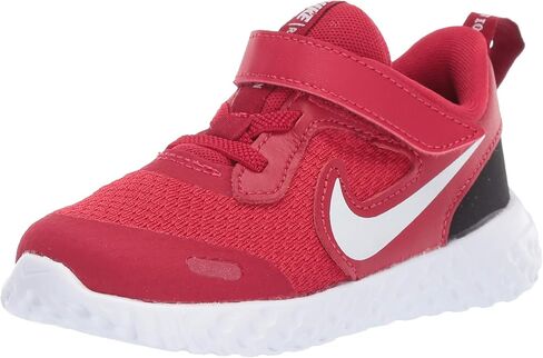 Nike Unisex-Kid's Revolution 5 Pre School Velcro Running Shoe, Black/White-Anthracite, 13C Regular US Little Kid in Saudi Arabia