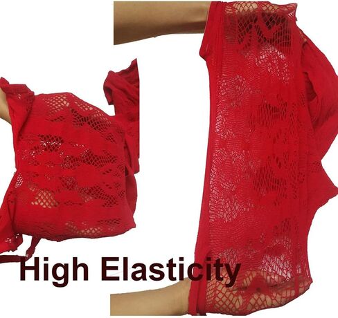 Women Fishnet Bodystocking Sexy Halter Tie Mesh Lingerie Bodysuit Sleeveless Nightwear+Attached Garter Stockings in Saudi Arabia
