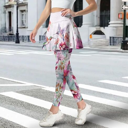 Women's Skirted Legging High Waisted Tennis Skirt Pants Set Pleated Skort Athletic Golf Clothes for XS-3XL in Saudi Arabia