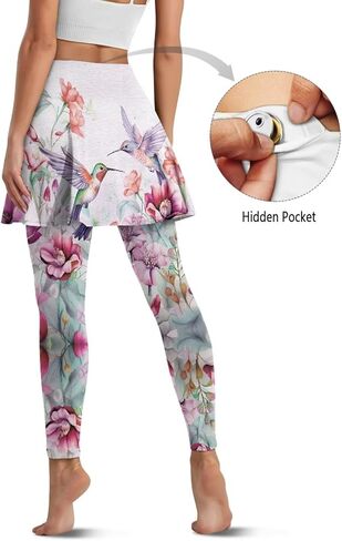 Women's Skirted Legging High Waisted Tennis Skirt Pants Set Pleated Skort Athletic Golf Clothes for XS-3XL in Saudi Arabia