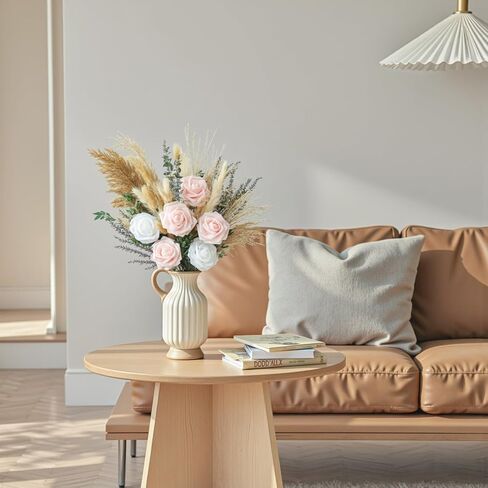 Dried Flowers Bouquet - Natural Pampas Grass Boho Decor Flower Arrangements for Rustic Home Bedroom Wedding Western Modern Decorations in Kuwait