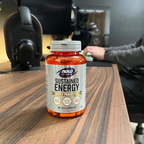 الآن الرياضة Foods ، إنتاج الطاقة المستمر* اليقظة العقلية* إطلاق الكافيين مع كبسولات الخضار 90 in Saudi Arabia
