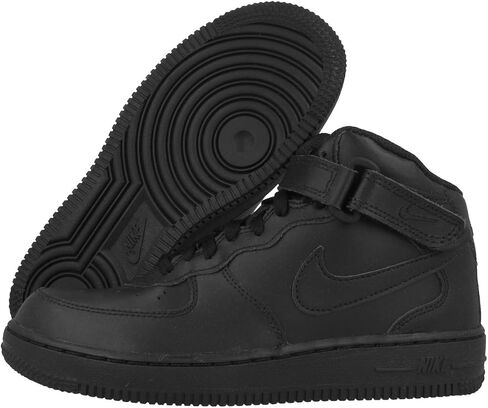 Nike Kids Air Force 1 Mid (GS) Black/Black Basketball Shoe 5.5 Kids US in Saudi Arabia