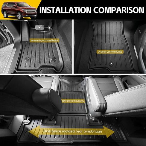 Trunk Mat & Backrest Mat for 2022-2025 Chevy Tahoe/GMC Yukon Cargo Mats All Weather Rear Seat Back Cargo Liners for Chevrolet Tahoe/GMC Yukon Accessories in Saudi Arabia