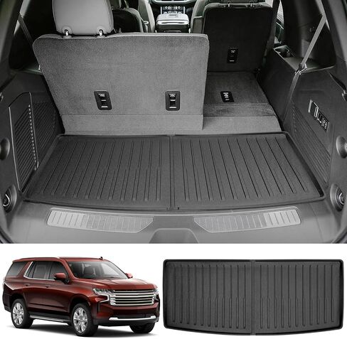 Trunk Mat & Backrest Mat for 2022-2025 Chevy Tahoe/GMC Yukon Cargo Mats All Weather Rear Seat Back Cargo Liners for Chevrolet Tahoe/GMC Yukon Accessories in Saudi Arabia