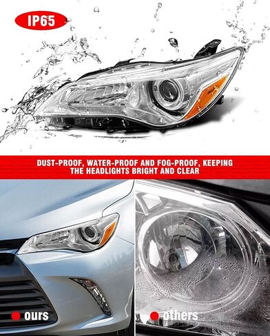 2015 2016 2017 Camry Headlight Assembly Headlights for 2015-2017 Toyota Camry Headlamp Replacement Left and Right - Chrome Housing Pair in Saudi Arabia
