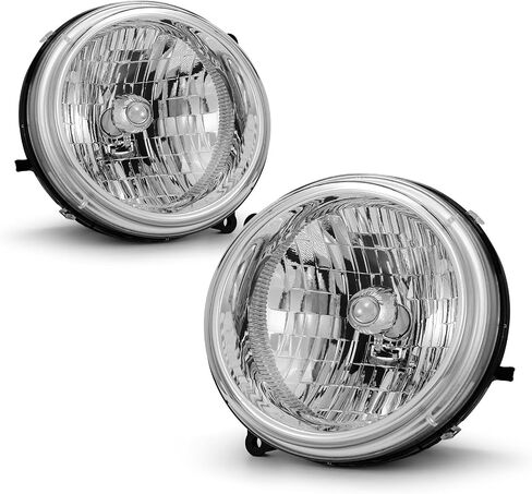 لعام 2002 2003 2004 جمعية المصباح الأمامي Jeep Liberty 02-04 Liberty Halogen Chrome Headlight Side and Driver Side Side in Kuwait