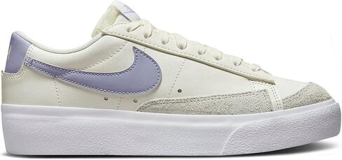 Nike Blazer Low Platform DJ0292-100 Womens Casual Shoes (White/White-Black) in Saudi Arabia