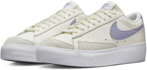 Nike Blazer Low Platform DJ0292-100 Womens Casual Shoes (White/White-Black) in Saudi Arabia