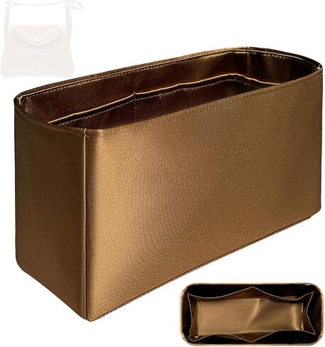 Purse Organizer Insert, Mini Inside Bag Insert Silk Satin Inner Liner Bag In Bag Storage Organizer Insert Small Purse Insert Slim Tote Purse Insert for Hermes Lindy Mini/26/30/34 in Saudi Arabia