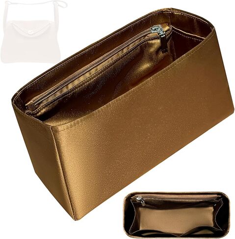 Purse Organizer Insert, Mini Inside Bag Insert Silk Satin Inner Liner Bag In Bag Storage Organizer Insert Small Purse Insert Slim Tote Purse Insert for Hermes Lindy Mini/26/30/34 in Saudi Arabia