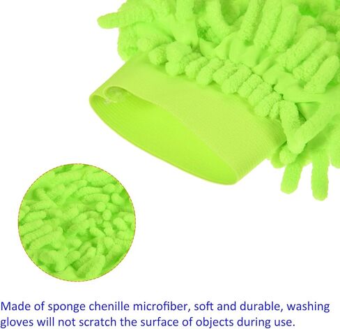 Microfiber Wash Mitt - قفازات تشنيل القابلة لإعادة الاستخدام للتنظيف ، خالية من الخدش ، تنطبق على تنظيف منزل المطبخ in Kuwait