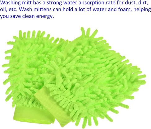 Microfiber Wash Mitt - قفازات تشنيل القابلة لإعادة الاستخدام للتنظيف ، خالية من الخدش ، تنطبق على تنظيف منزل المطبخ in Kuwait