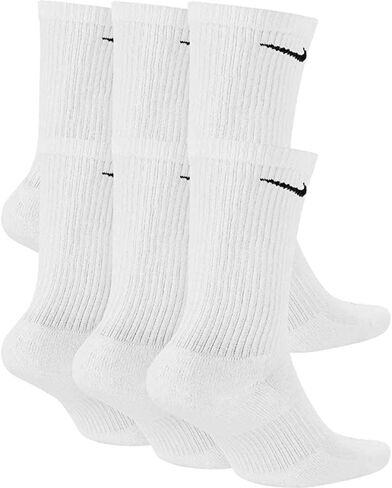 Nike Men/'s Performance Cotton Cushioned Crew Socks, 6 Pair Large (shoe size 8-12) (White) Six Pack in Saudi Arabia
