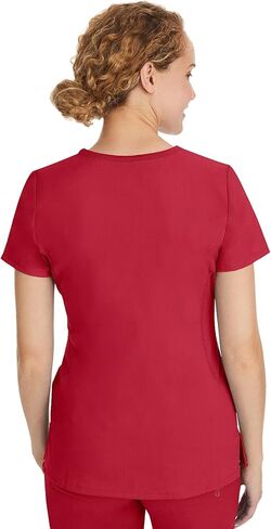 Healing Hands Scrub Set for Women with 7 Pockets, V-Neck Scrub Top 2245 and Knit Waistband Scrub Pant 9133, Red- M Top/M Pant in Saudi Arabia